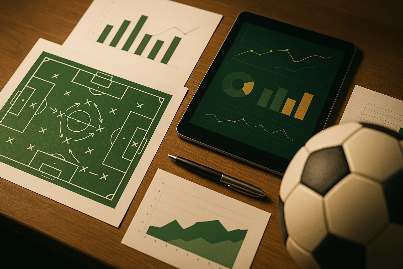 Analisi statistica di una partita di calcio con grafici e dati
