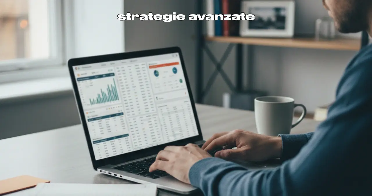 Persona che analizza dati e statistiche di scommesse calcistiche su un notebook