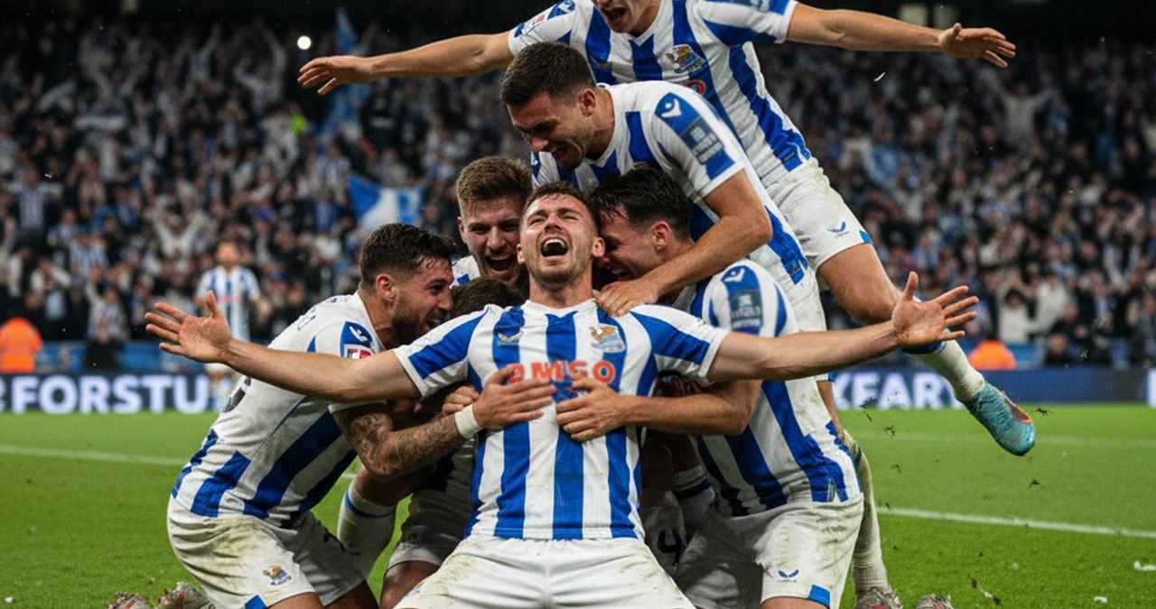 Esultanza dopo un gol segnato nei minuti di recupero