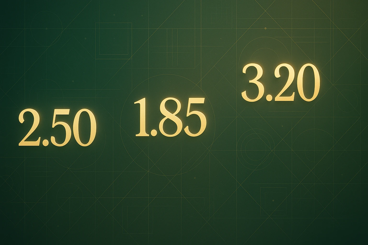 Illustrazione concettuale delle quote decimali nelle scommesse sportive con numeri fluttuanti