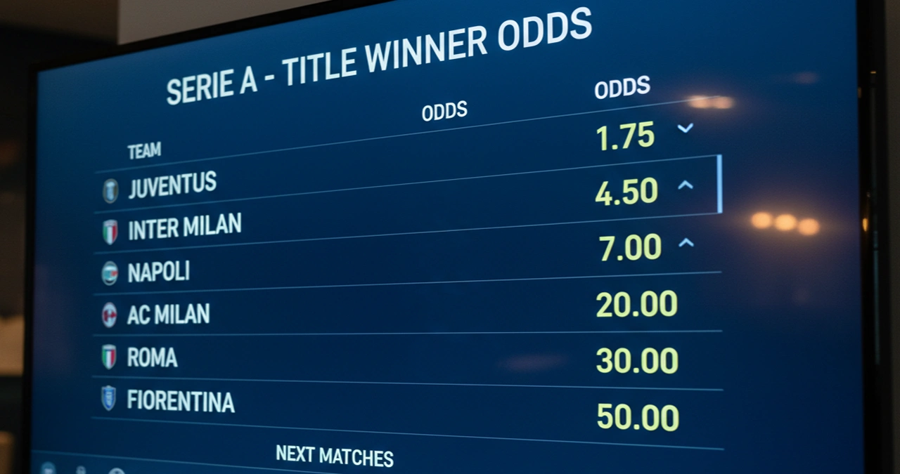 Lavagna quote scudetto Serie A su schermo