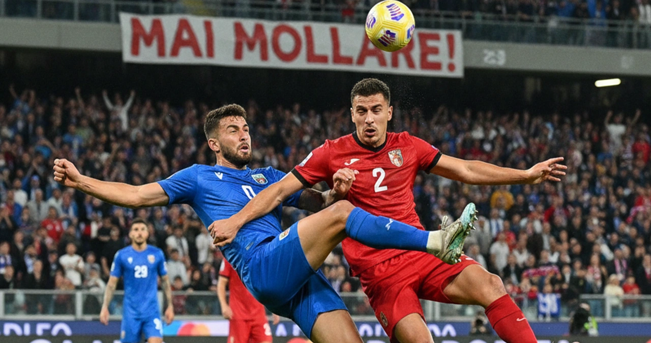 Momento intenso durante uno scontro diretto per la salvezza in Serie A